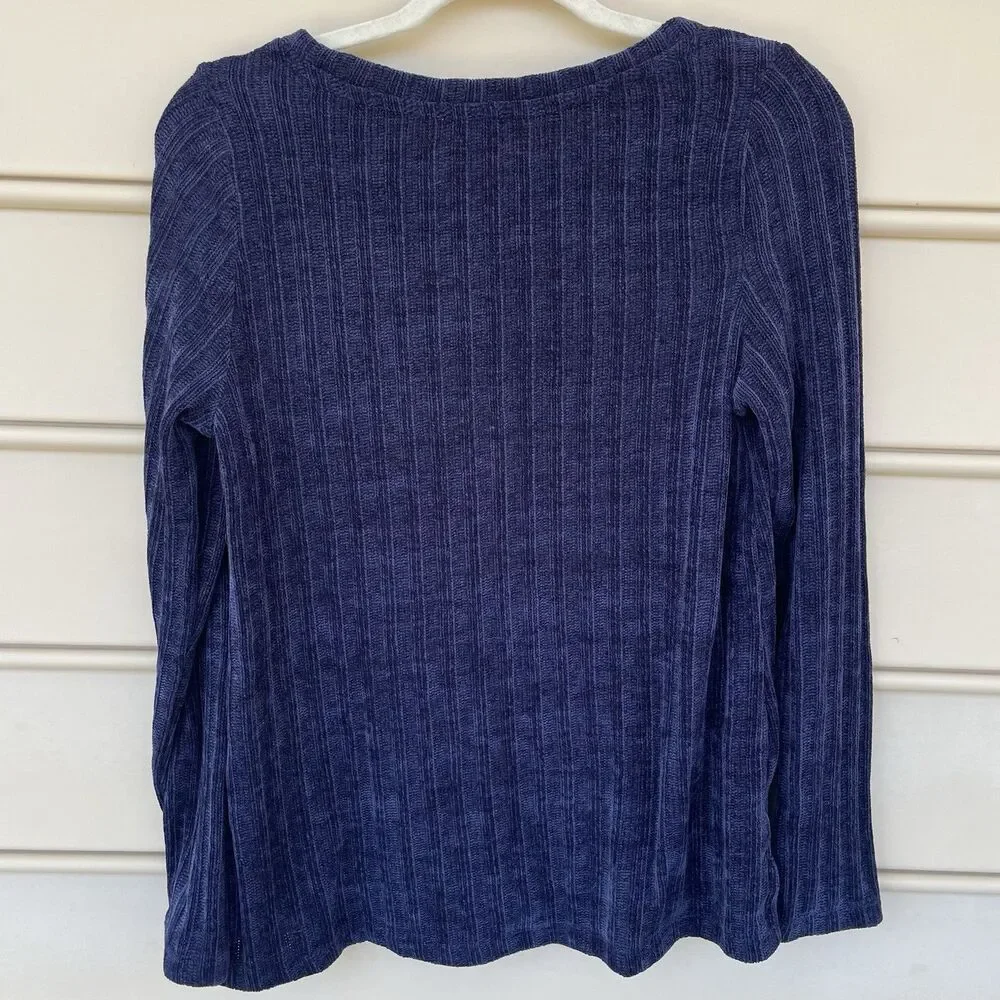 Dana Buchman Blue Super Soft Crew Neck Blue Sweater Women’s - Size M - Picture 4 of 7